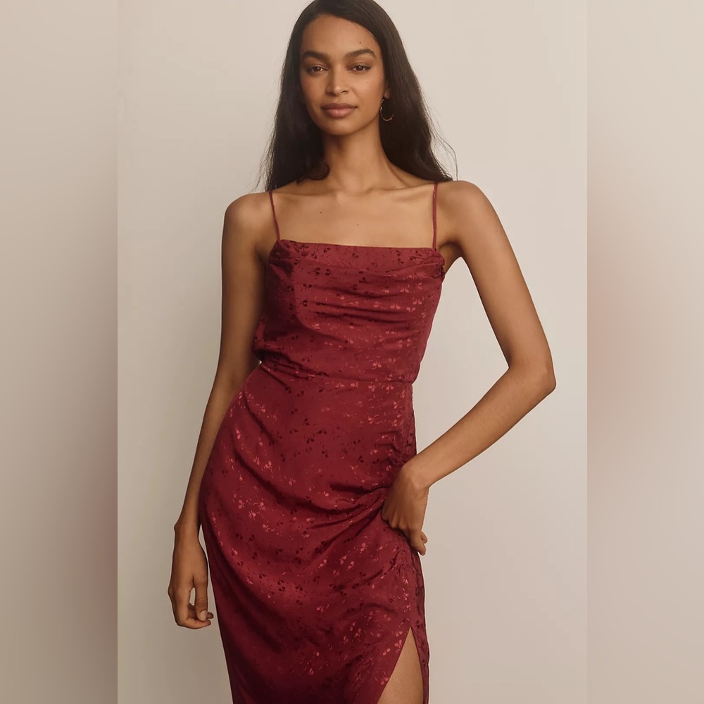 Anthropologie Asymmetrical Slip Midi Dress - Picture 4 of 4